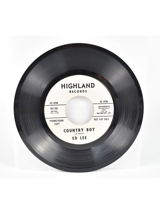 Highland Records Other - Ed Lee - Country Boy Part 1 & 2 Killer Harmonica Blues 45 RPM 1966 ATCO Promo EX